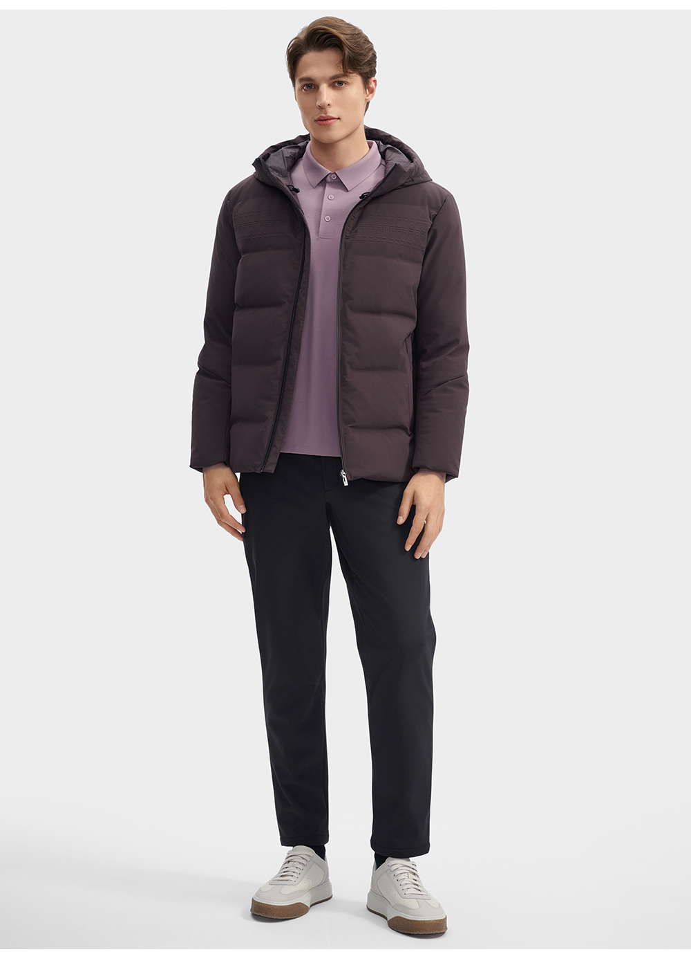 FILA CORE LIFESTYLE BLUE GEOMETRIC SNOW ART Men Down Jacket (Grey)