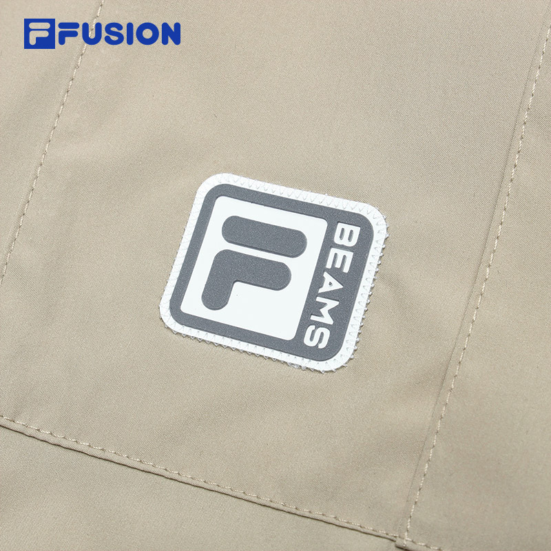 FILA FUSION x BEAMS Unisex Woven Pants in Light Khaki