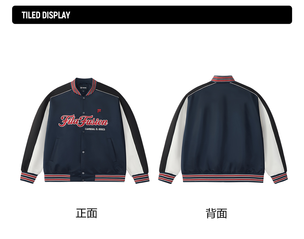 FILA FUSION  SPECIAL PLANNING GLORY TRAVELER Men Bomber Jacket (Blue)