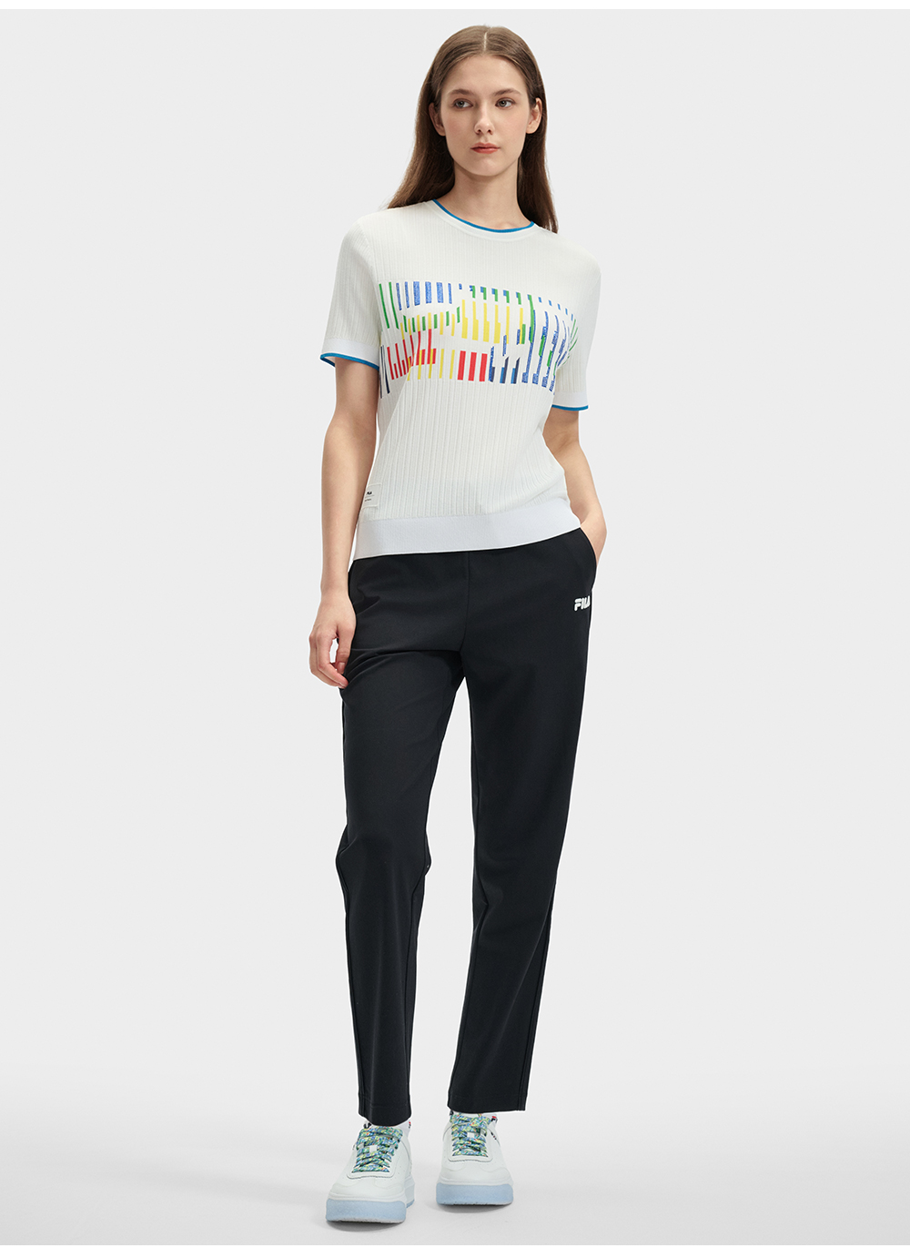FILA CORE LIFESTYLE HERITAGE Women Knit Pants (Black)