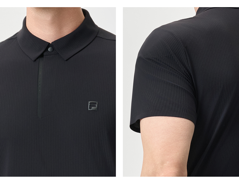 FILA CORE ATHLETICS GOLF Men Polo T-shirt (Black / White)