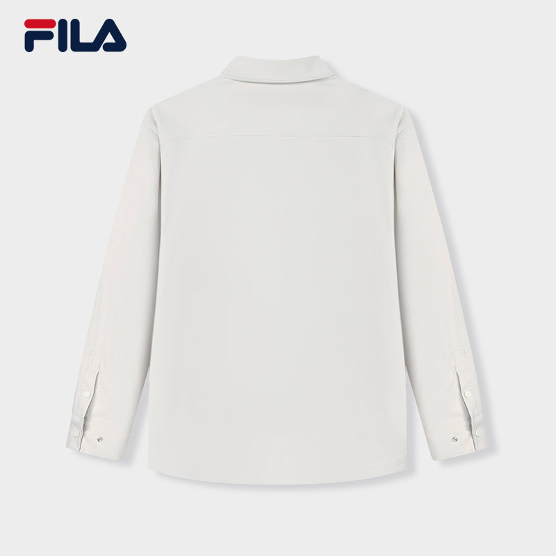 FILA CORE WHITE LINE HERITAGE Men's Long Sleeve Shirt in Ash