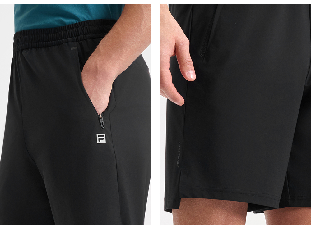 FILA CORE ATHLETICS FITNESS BLACK MEN SPACE DRIOD Men Knit Pants (Black)