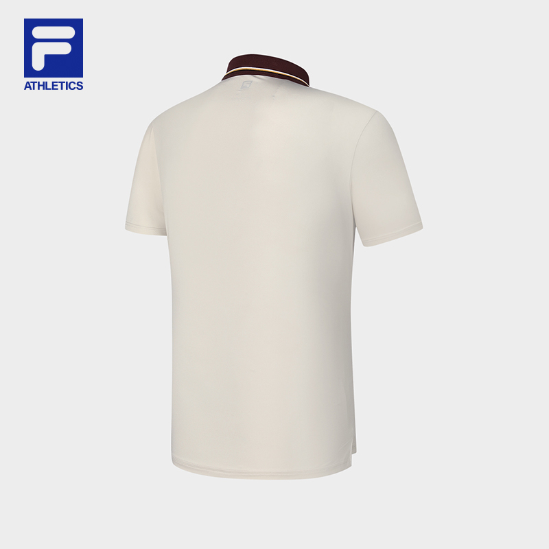 FILA CORE SPORTS ATHLETICS TENNIS Men Short Sleeve Polo in Beige
