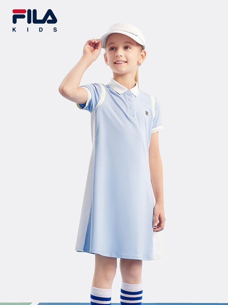 FILA KIDS TENNIS Girl's Dress with Inner Shorts in Light Blue