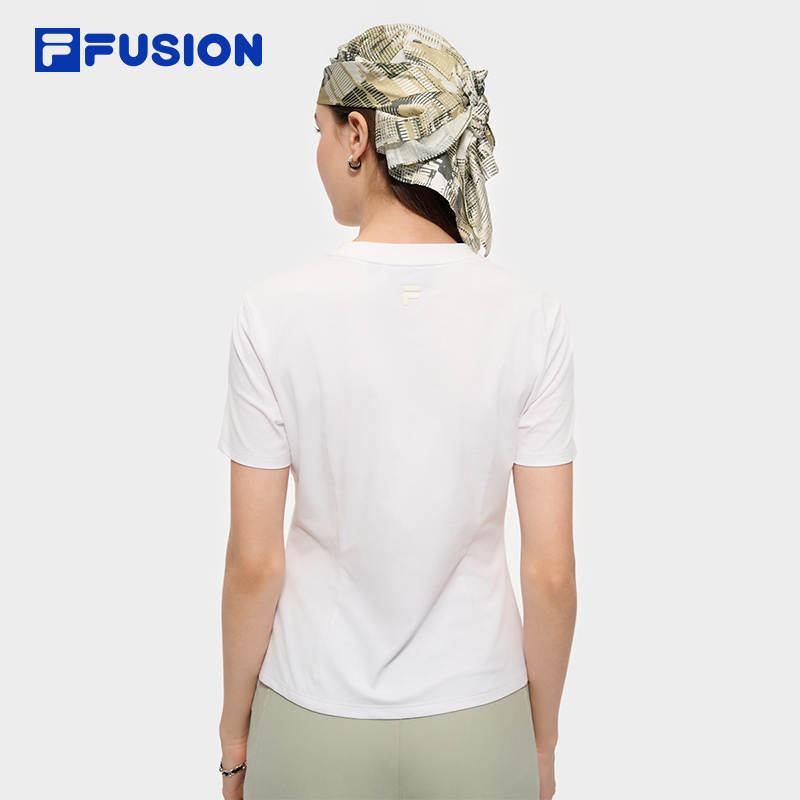 FILA FUSION URBAN TECH Women Short Sleeve T-shirt (Pink/White)