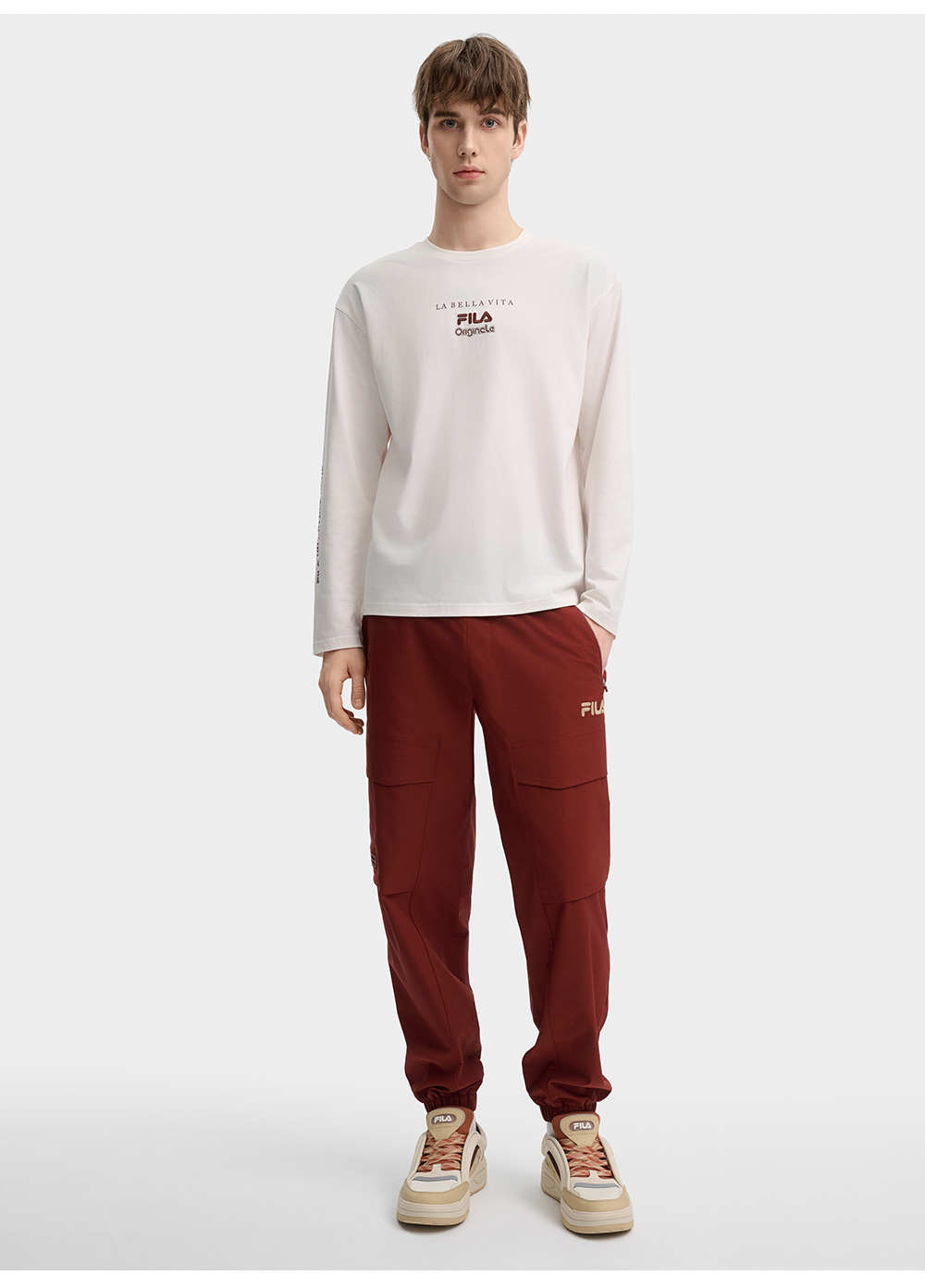 FILA CORE LIFESTYLE ORIGINALE FÊTE DE LA MUSIQUE Men Long Sleeve Tee (Ash)
