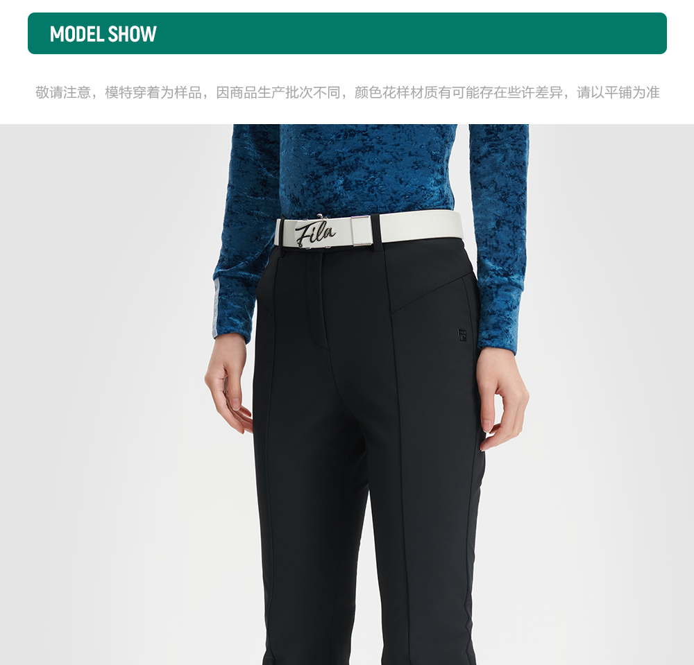 FILA CORE ATHLETICS GOLF X VERSAILLES COLLECTION Women Woven Pants (Black)
