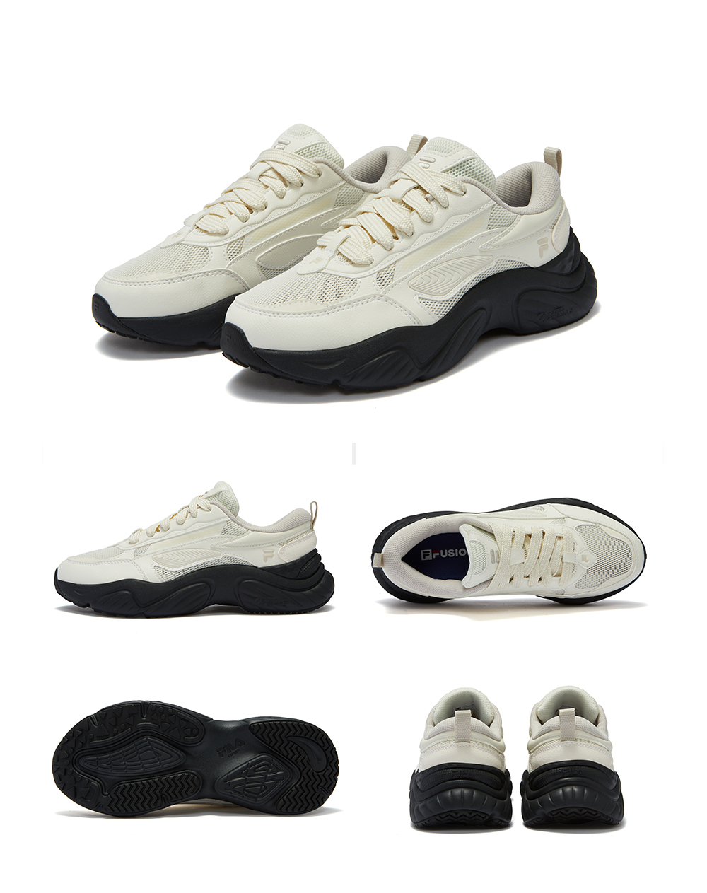 FILA FUSION FUSION CONCH DX Women Sneakers (Grey / Black and White)