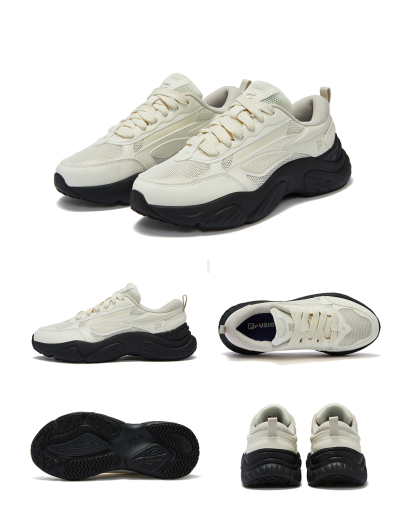 FILA FUSION FUSION CONCH DX Women Sneakers (Grey / Black and White)