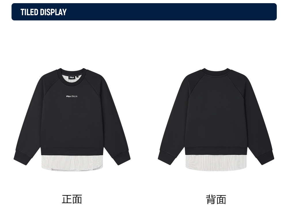 FILA CORE LIFESTYLE EMERALD FANCY BRERA Women Pullover Sweater (Black)