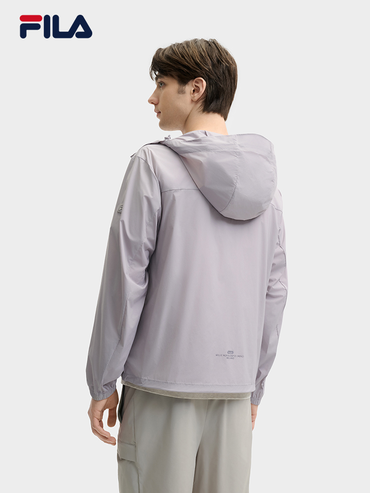 FILA CORE LIFESTYLE MILANO LUXURY CAFFE / FLAT WHITE Men Woven Jacket (Purple)