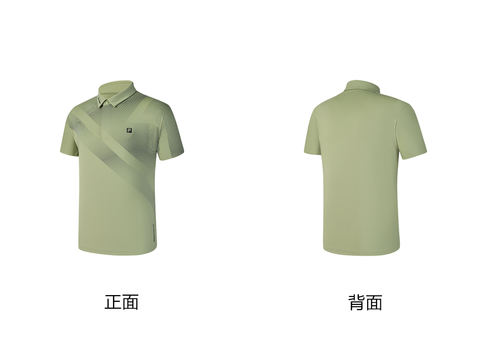 FILA CORE ATHLETICS GOLF MODERN FUSHION Men Polo T-shirt (Black / Green)