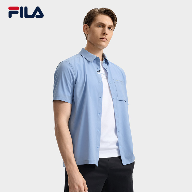 FILA CORE LIFESTYLE WHITE LINE ESCAPE THE CITY Men Short Sleeves Shirt