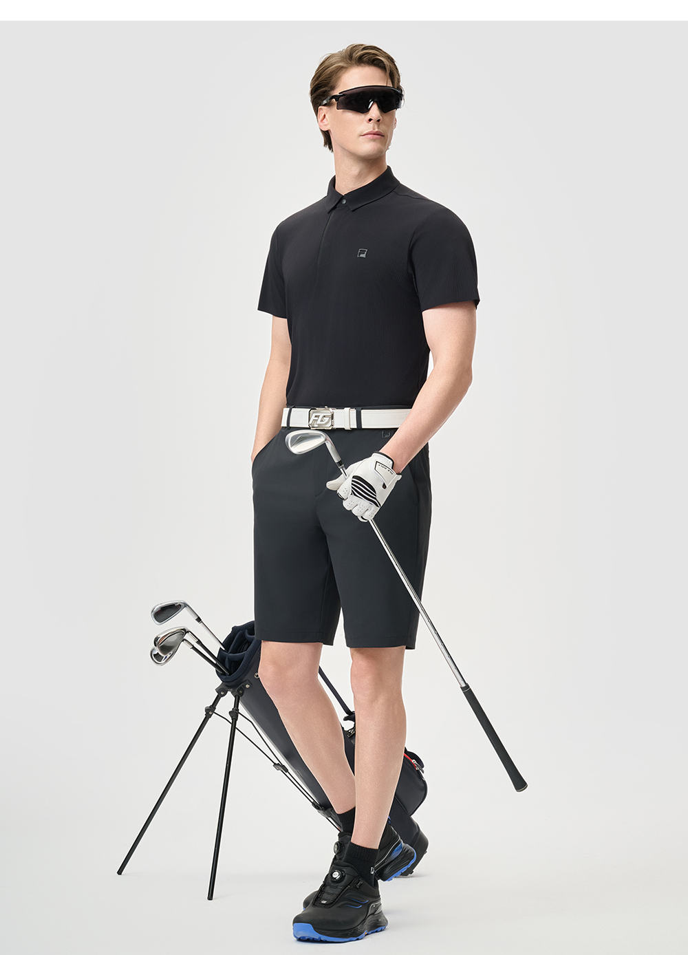 FILA CORE ATHLETICS GOLF Men Polo T-shirt (Black / White)