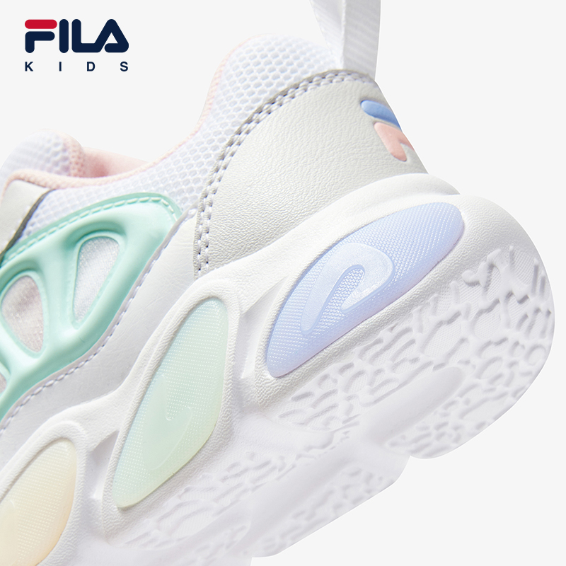 FILA KIDS FERRIS WHEEL HERITAGE Girls Light-up Sneakers (Pink/Blue)