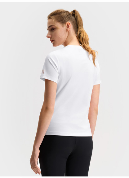 FILA CORE ATHLETICS FILA-FIT ARTE ELEGANTE Women Short Sleeves T-Shirt (Light Blue / Pink / White)