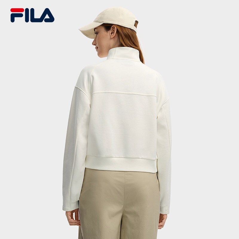 FILA CORE LIFESTYLE FILA ORIGINALE Women Long Sleeve Top (Ash/white)