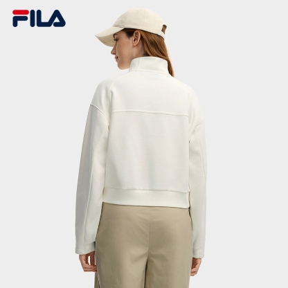 FILA CORE LIFESTYLE FILA ORIGINALE Women Long Sleeve Top (Ash/white)