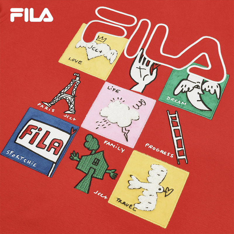 FILA CORE LIFESTYLE ORIGINALE FILA SOPHEY Men Hoodie (Red / White)