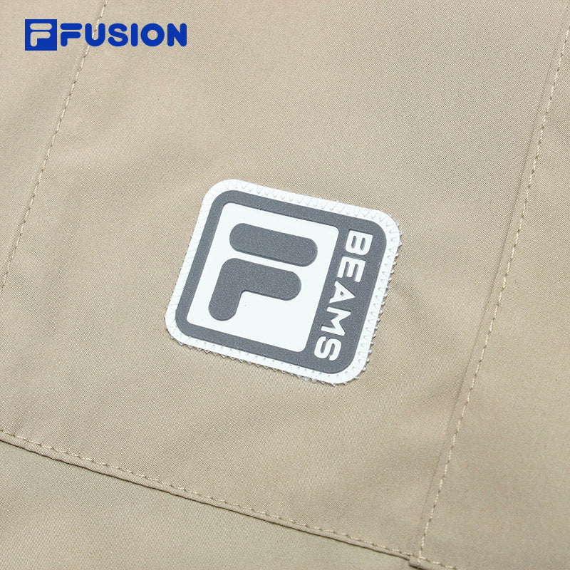 FILA FUSION x BEAMS Unisex Woven Pants in Light Khaki
