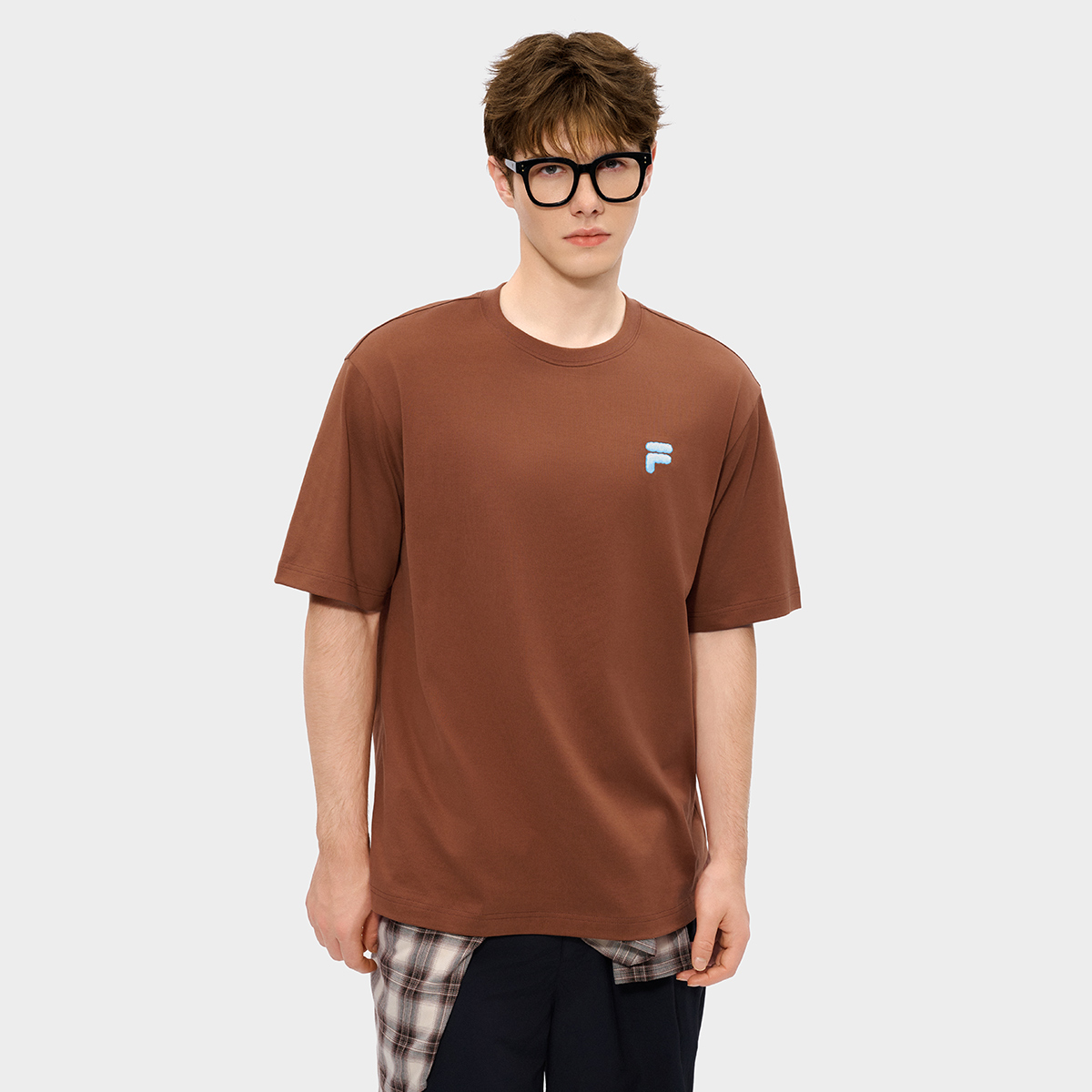 FILA FUSION INLINE Unisex Knitted Short Sleeve Top