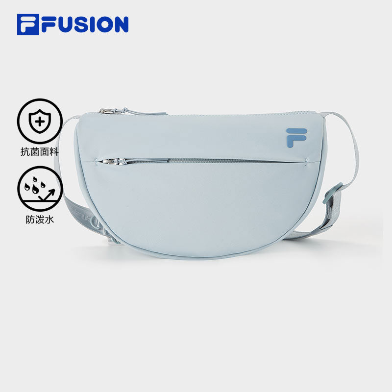 FILA FUSION INLINE Unisex Crossbody Bag (Black / Light Blue
