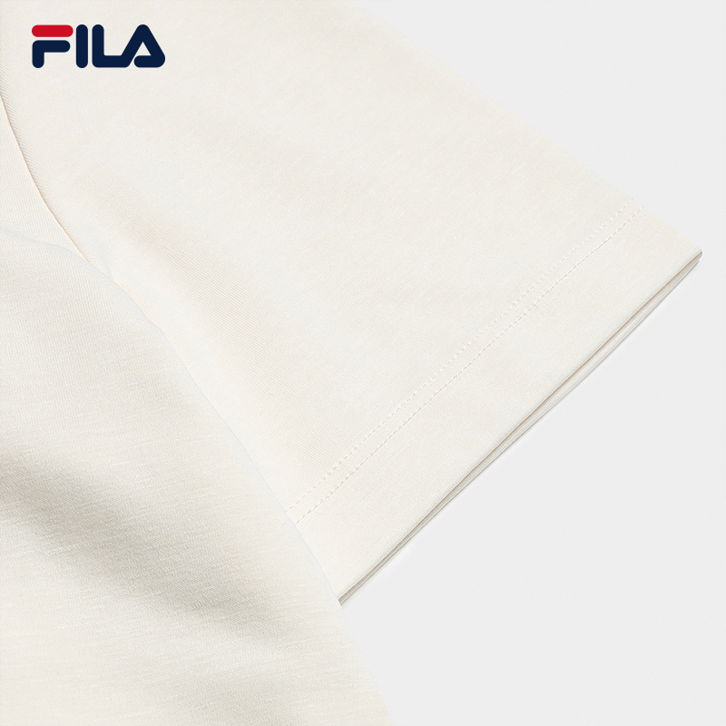 FILA CORE Women MILANO Knitted Short Sleeve Top WHITE
