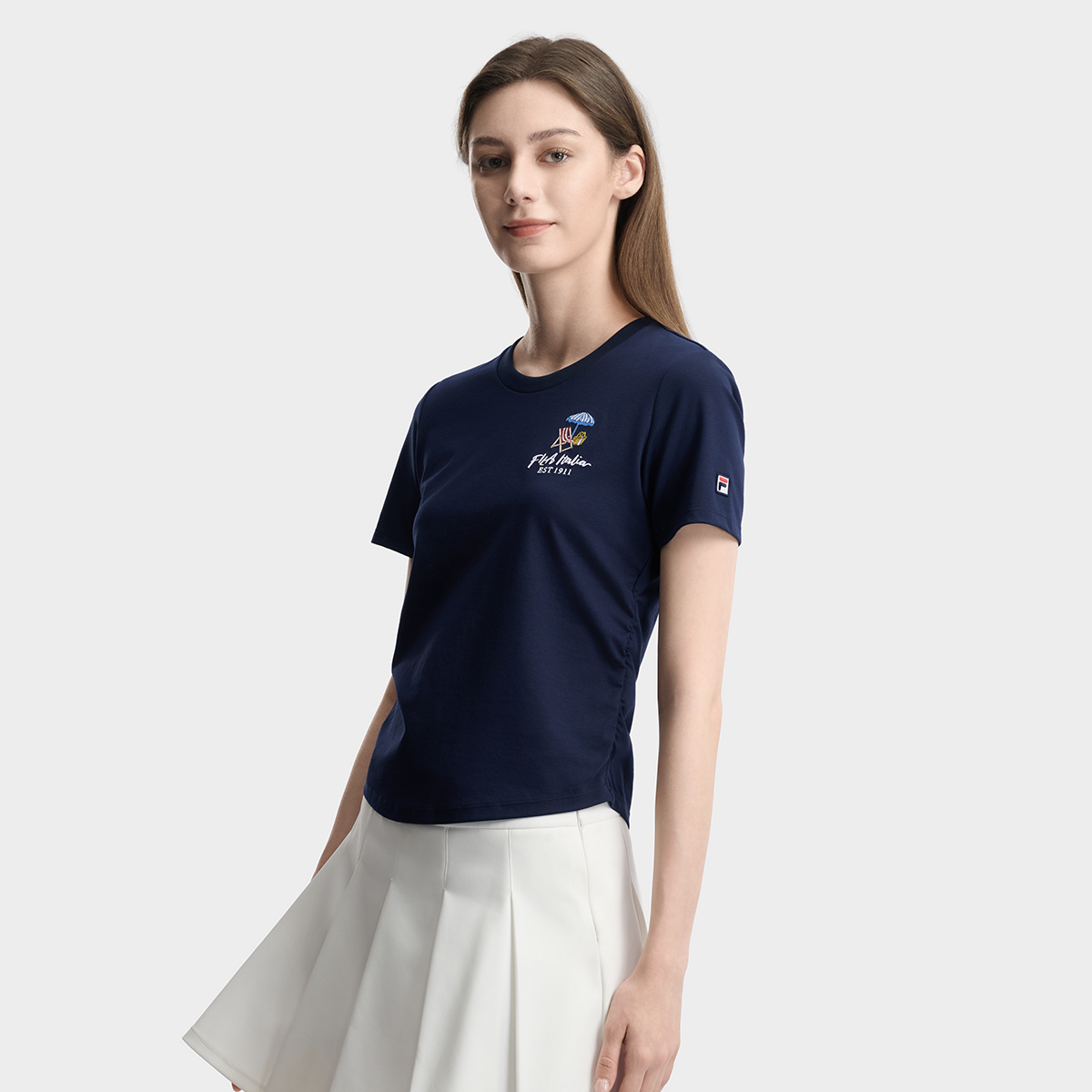 FILA WOMEN'S HERITAGE Knitted Short Sleeve Top
