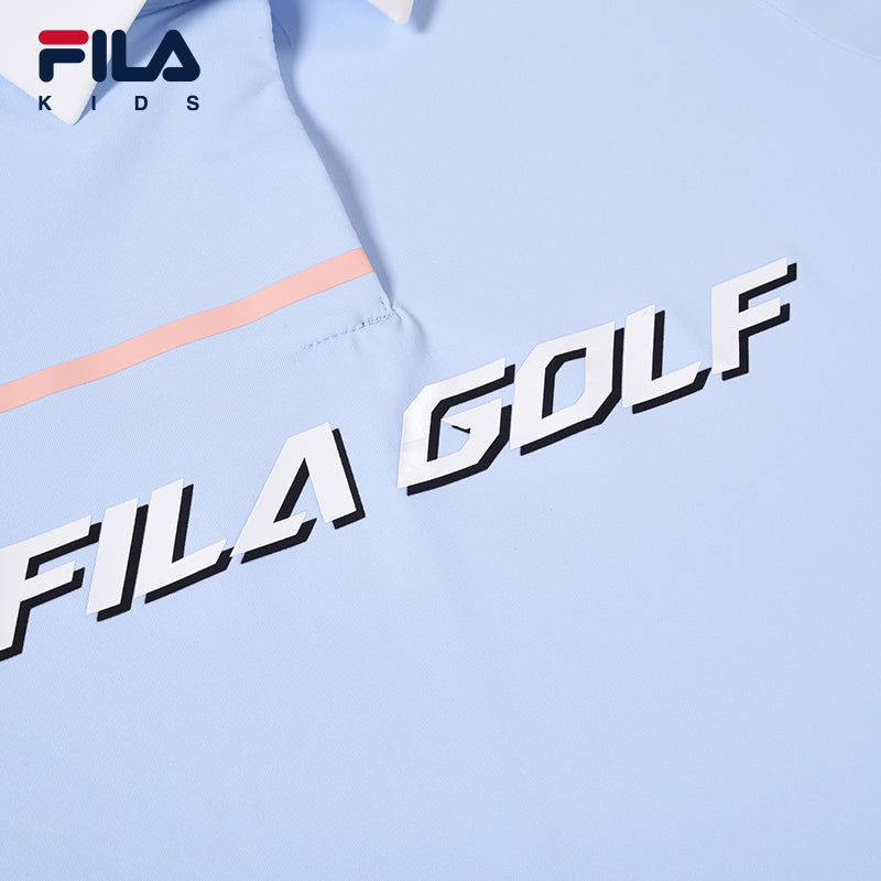 FILA KIDS PERFORMANCE Golf Girl's Short Sleeve Polo in Light Blue