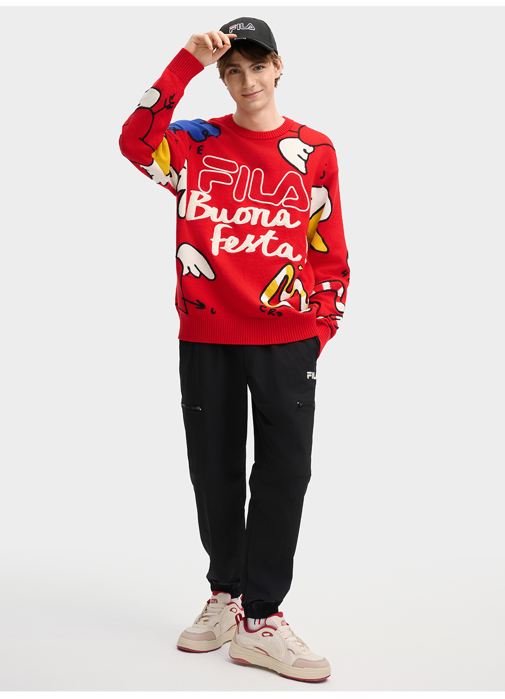 FILA CORE LIFESTYLE ORIGINALE FILA SOPHEY Women Knit Sweater (Red)