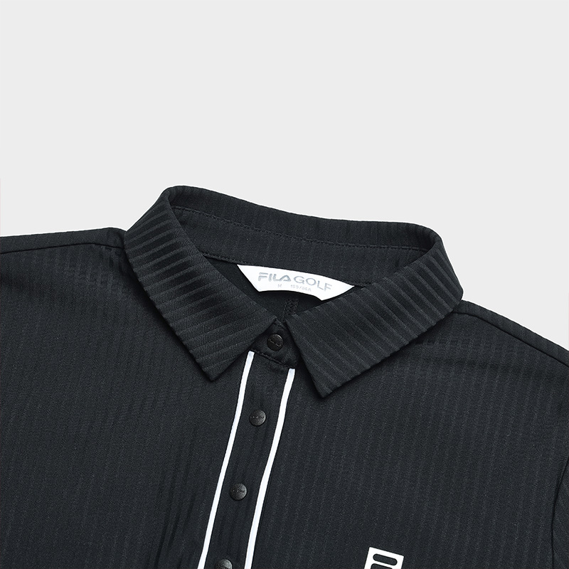 FILA CORE ATHLETICS GOLF Women Long Sleeve Polo in Black