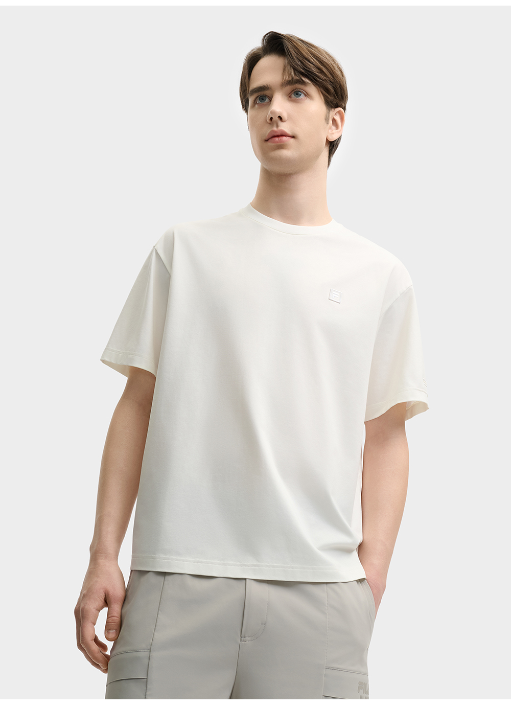 FILA CORE LIFESTYLE MILANO LUXURY CAFFE / FLAT WHITE Men Short Sleeves T-Shirt (Black / White)