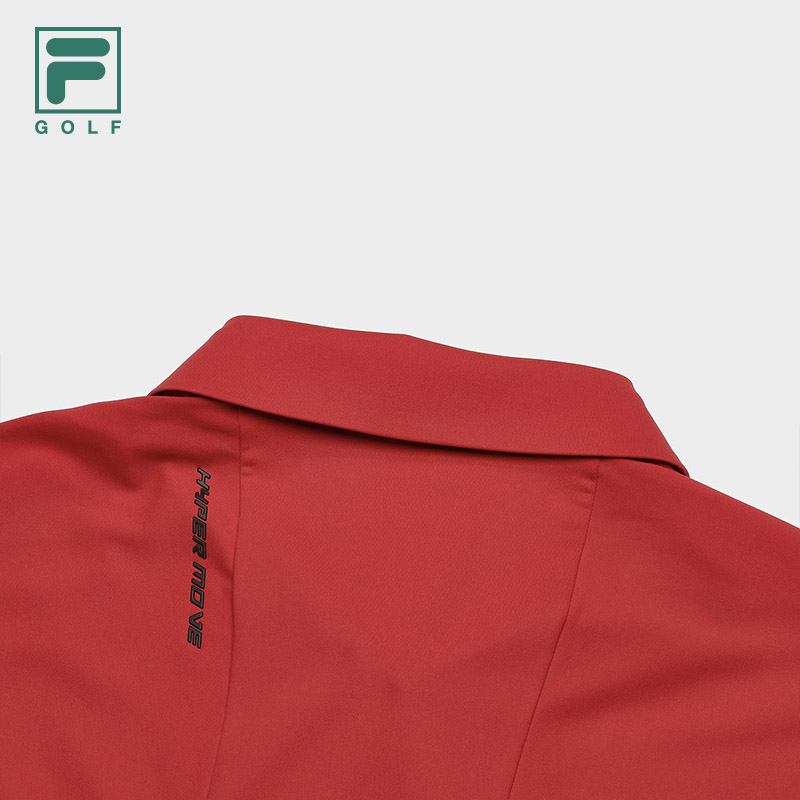 FILA CORE ATHLETICS GOLF Men's Long Sleeve Polo in Red