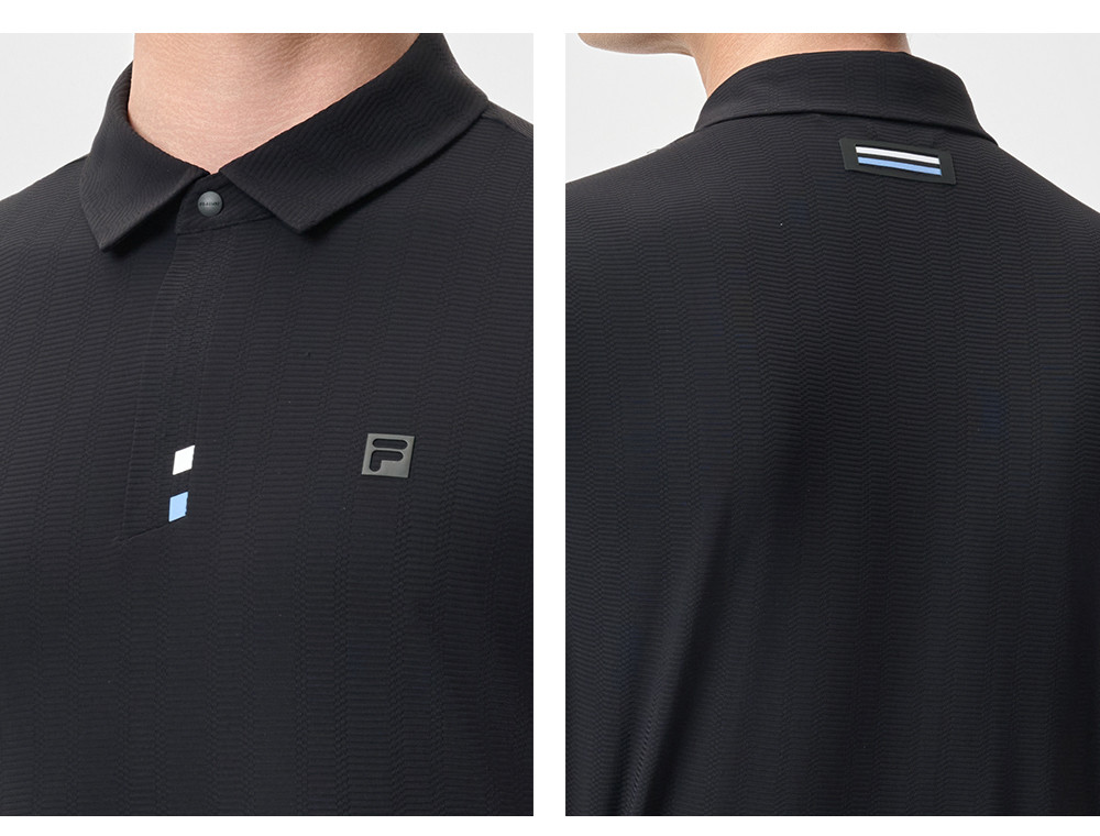 FILA CORE ATHLETICS GOLF STATELY FLORAL Men Polo T-shirt (Black)