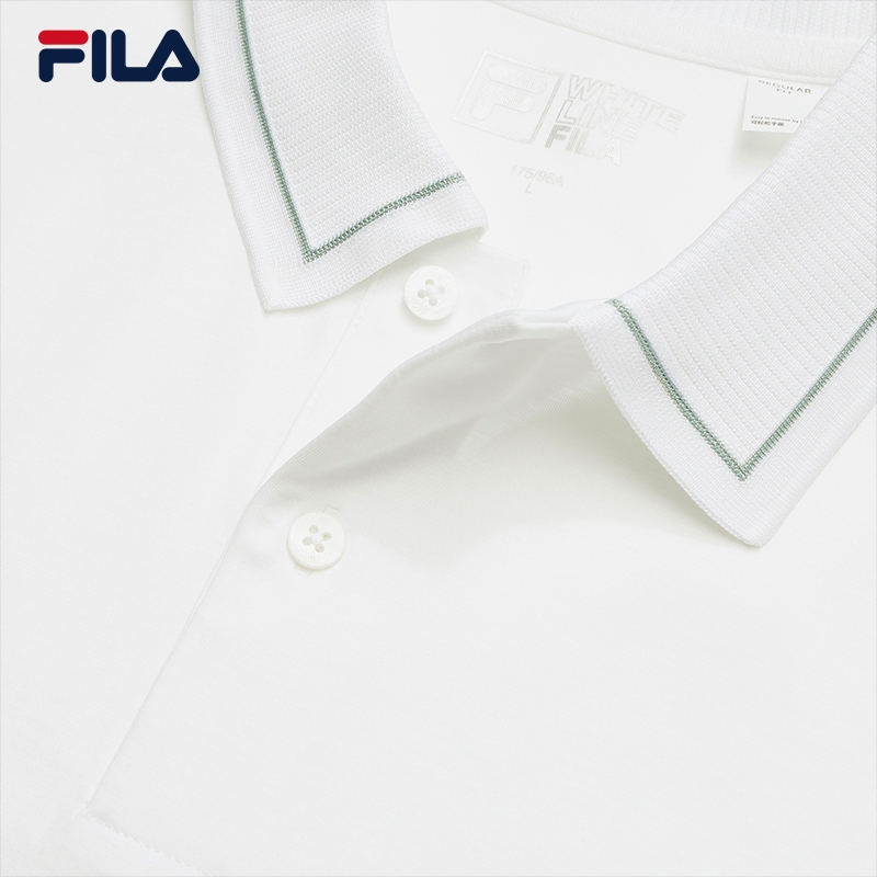 FILA CORE LIFESTYLE WHITE Men Short Sleeve Polo