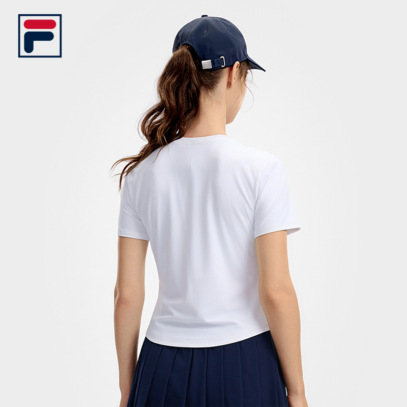 FILA ATHLETICS Women Knitted Short Sleeve Top