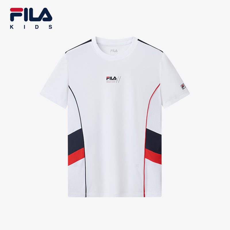 ■FILA■ Summer Graphic T-ShirtFS2RSH2403XLBU 1100FS2RSH2403 140-165cm) FILA KIDS ART IN SPORTS PERFORMANCE TENNIS Girl's