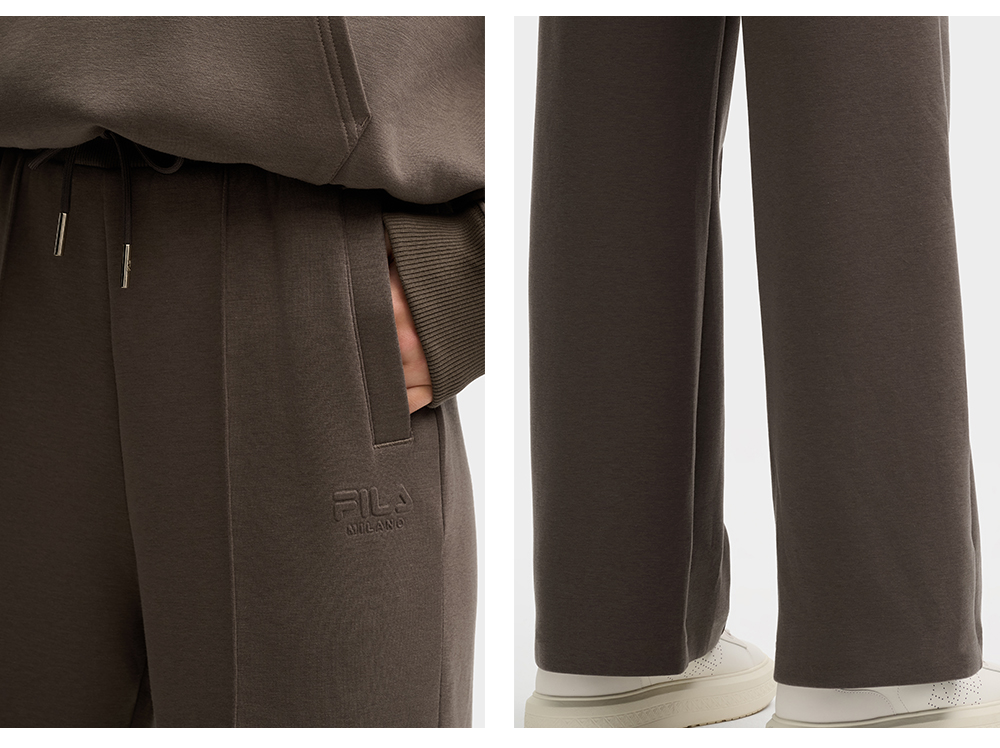 FILA CORE LIFESTYLE MILANO MILANESE SUNSET Women Knit Pants (Brown / Light Khaki)