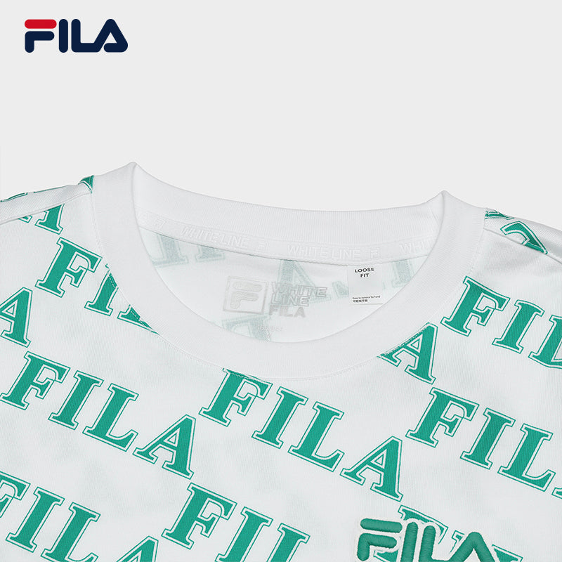 FILA CORE WHITE LINE ORIGINALE Womens Short Sleeve T-shirt in Full Print