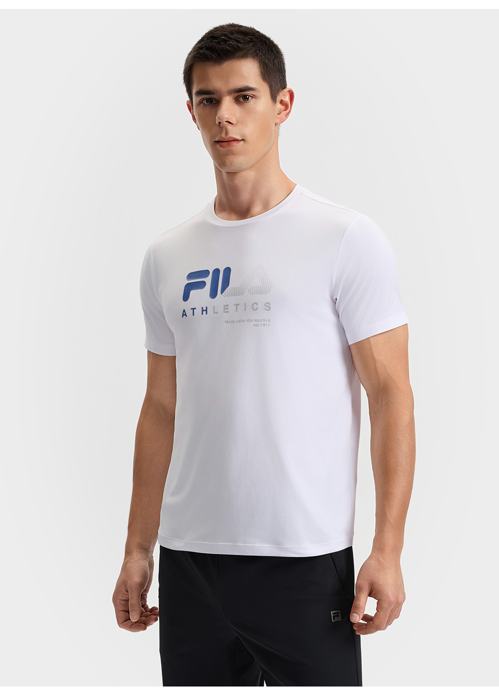 FILA CORE ATHLETICS FITNESS MEN ARTE ELEGANTE Men Short Sleeves T-Shirt (Orange / White)