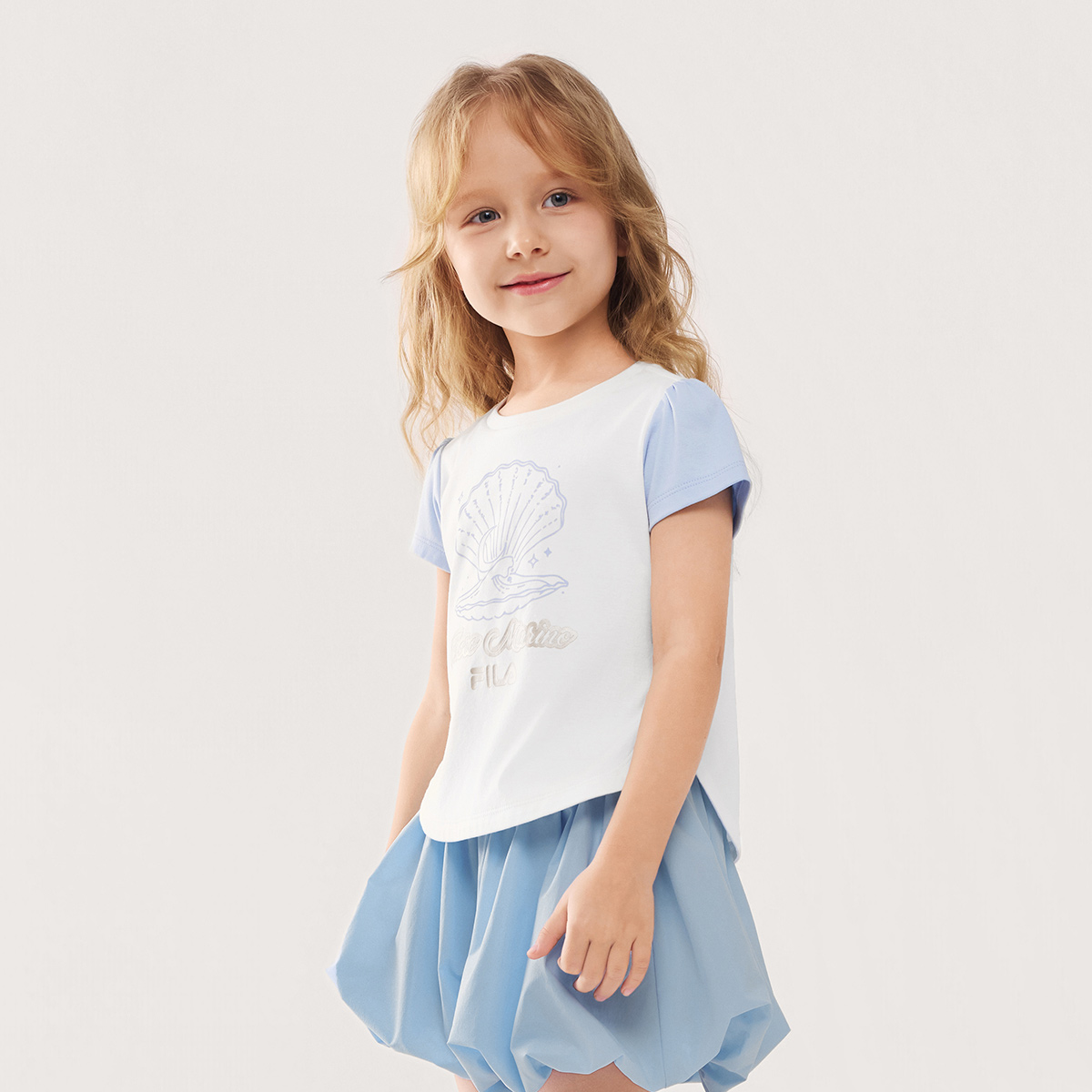 FILA KIDS WHITE LINE Girls Short Sleeves T-Shirt