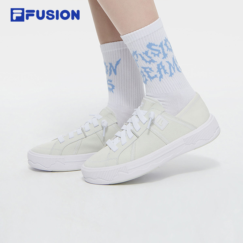 FILA FUSION POP III SE FUSION SKATEBOARDING Women's Lifestyle Sneakers (Black / White / Yellow Shoes)