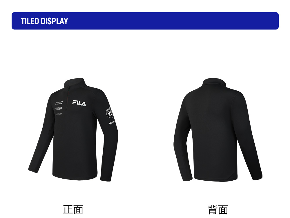FILA CORE ATHLETICS SKI FILA X JAMES JEAN Men Long Sleeve Top (Black / White)