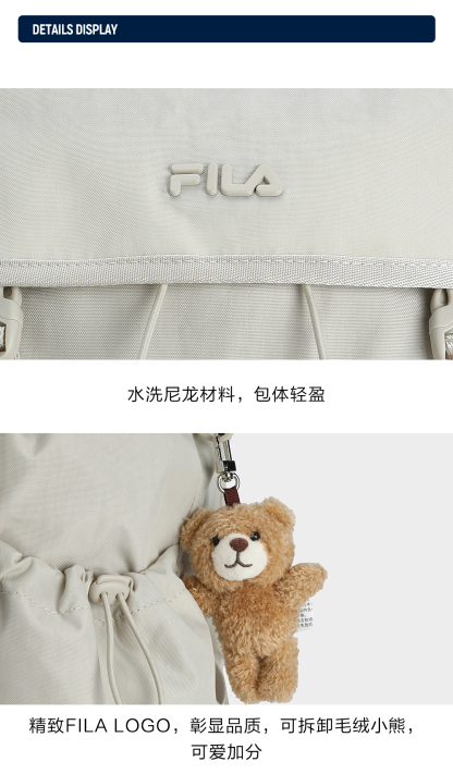 FILA CORE LIFESTYLE OR BAGS Unisex Backpack (Black / Light Khaki / Pink)