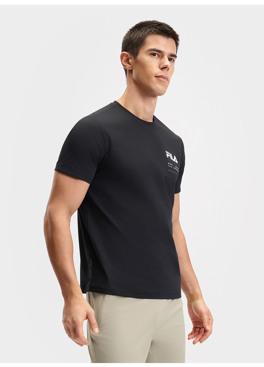 FILA CORE ATHLETICS FITNESS MEN ARTE ELEGANTE Men Short Sleeves T-Shirt (Black / Ash / Blue)