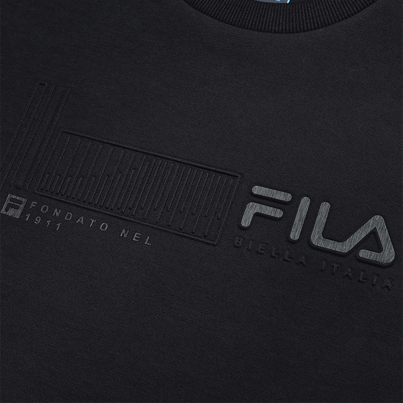 FILA CORE NORDIC POLAR LIGHT & ICEBREAKER CRUISE WHITE LINE BLUE Men Pullover Sweater in Black