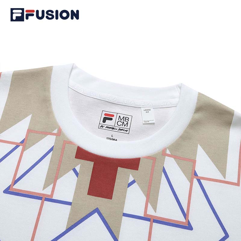 FILA FUSION Unisex Cross Over FILA x Marcelo Burlon Short Sleeve Tee