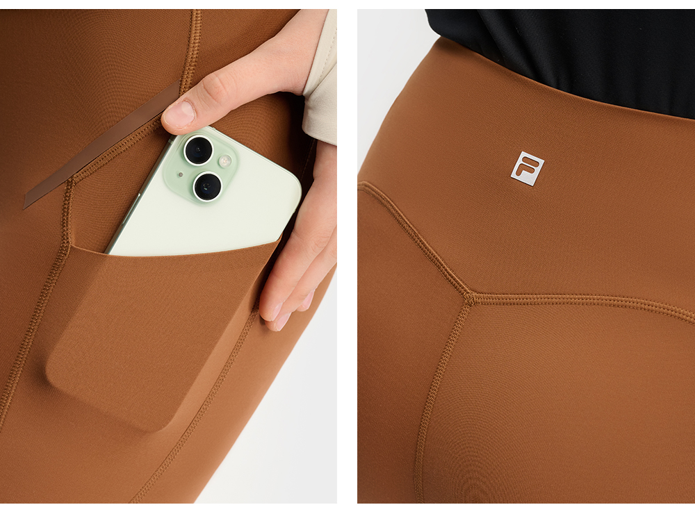 FILA CORE ATHLETICS FILA-FIT WOMEN Women Knitted Leggings (Brown)