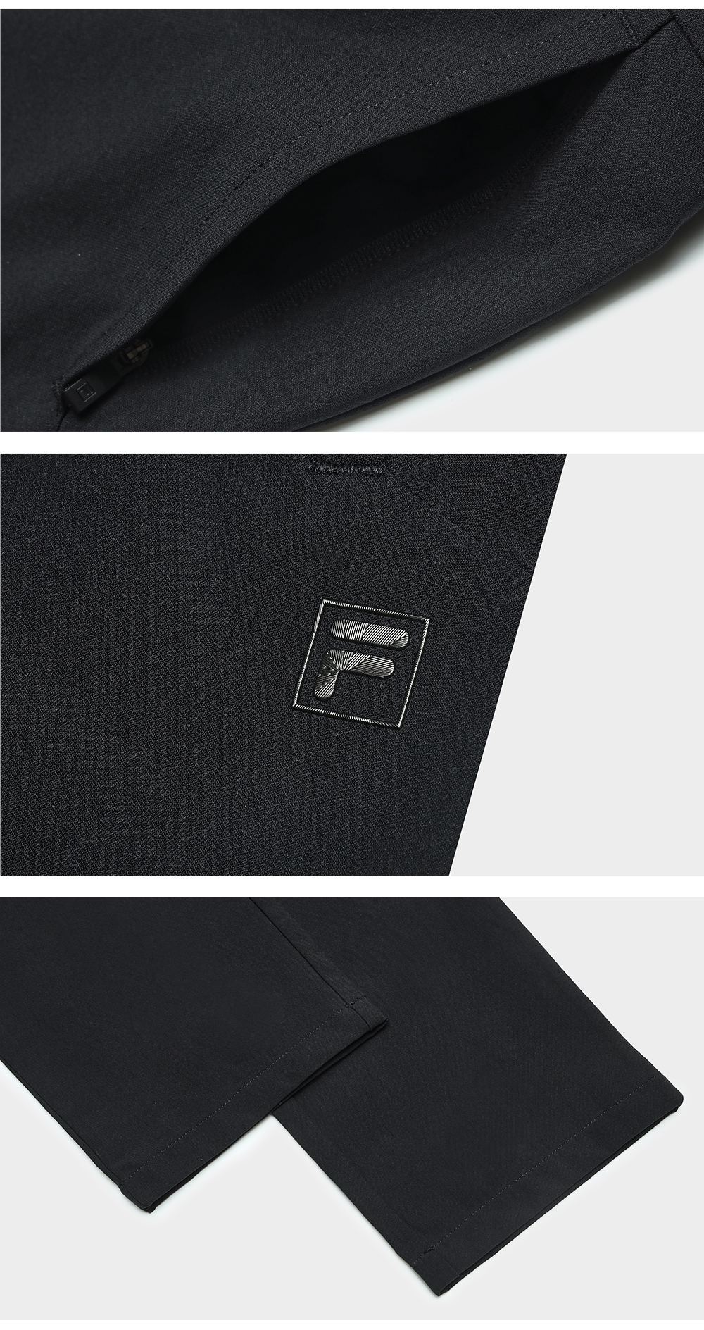 FILA CORE LIFESTYLE WHITE LINE GRENOBLE Men Woven Pants (Black)